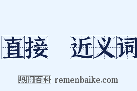 直接稅近义词是什么意思的图片